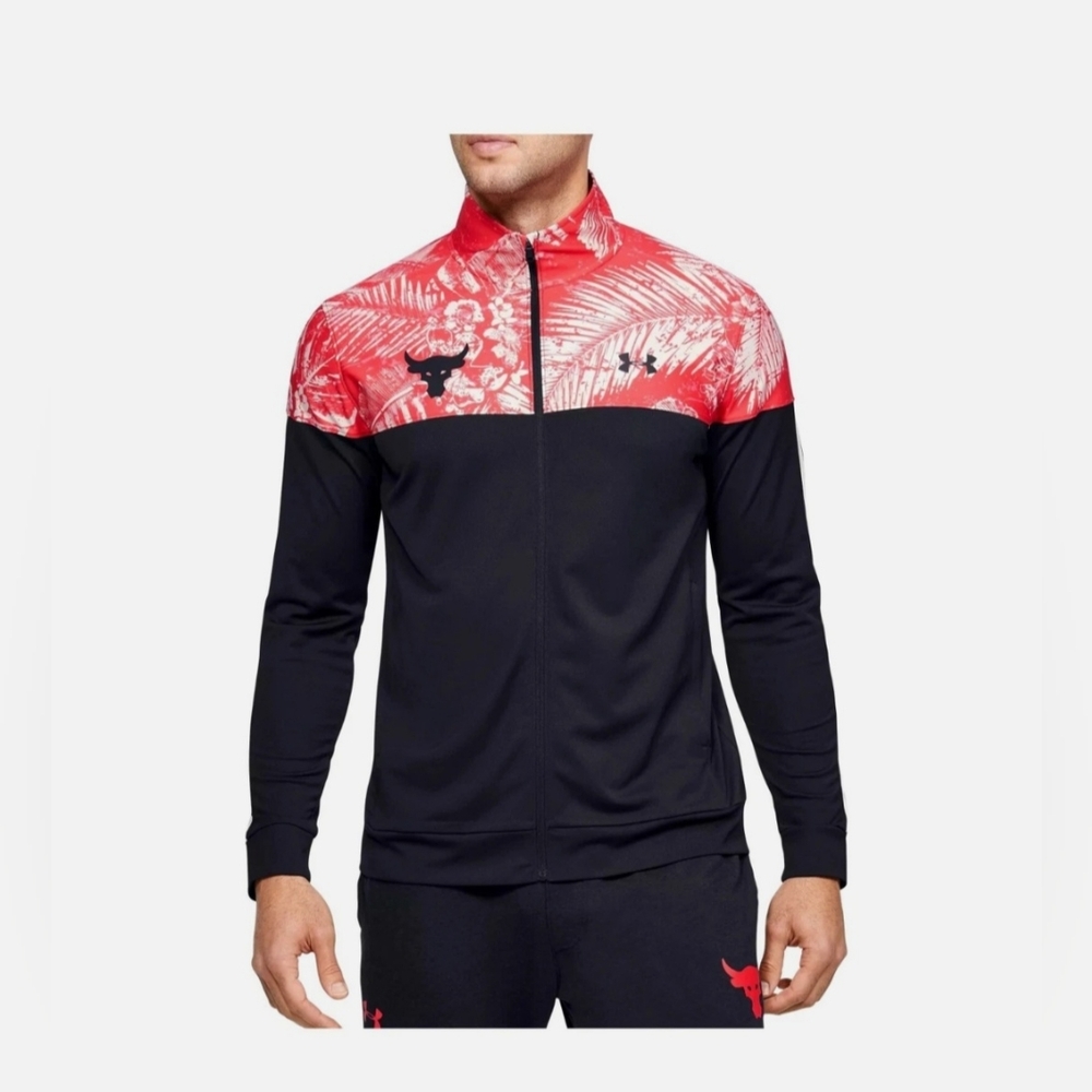 Under Armour Men's Project Rock Aloha Camo Quick dry Track Jacket Large